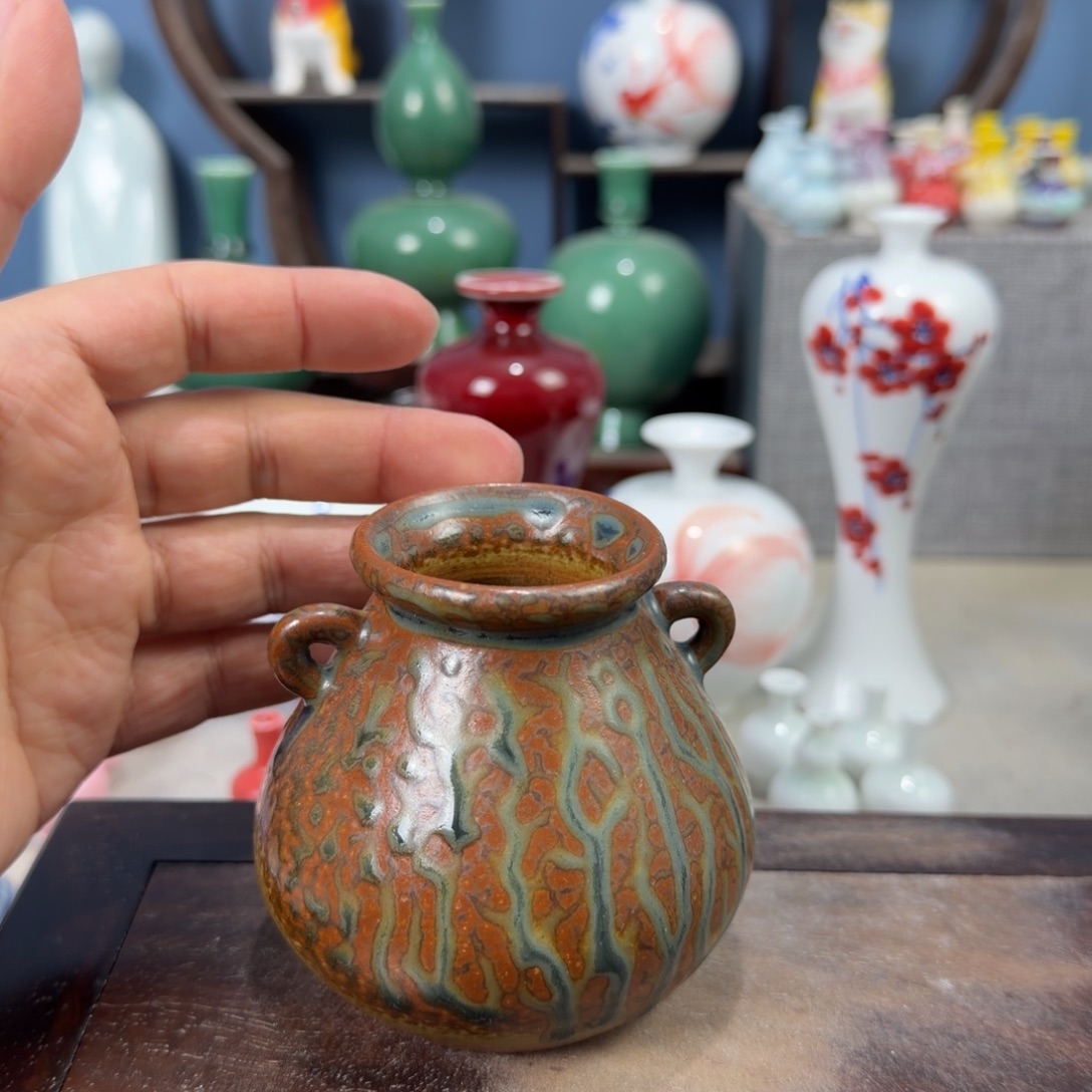 陶瓷手工小花器摆件