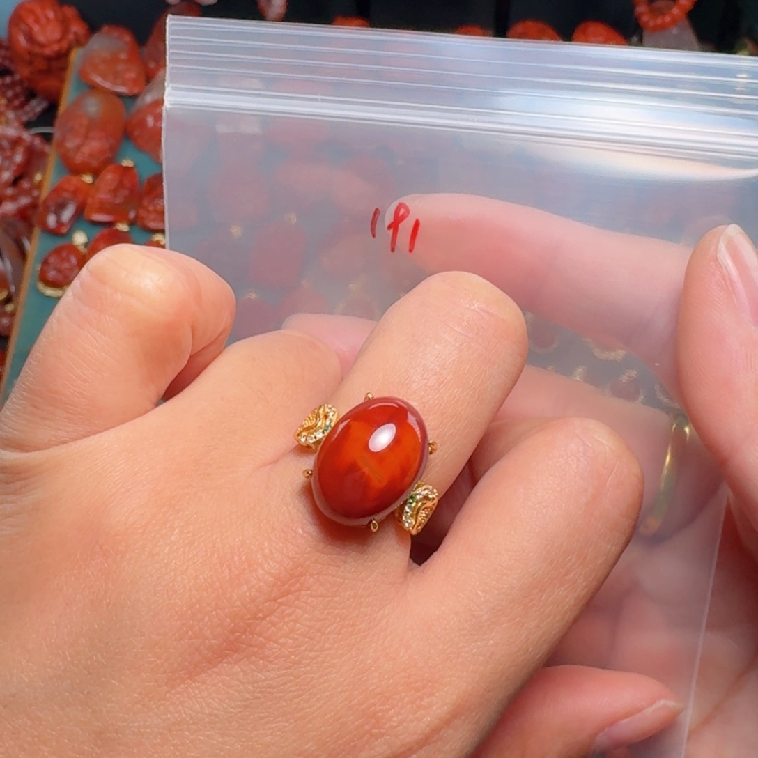 南红玛瑙南红银S925镶嵌