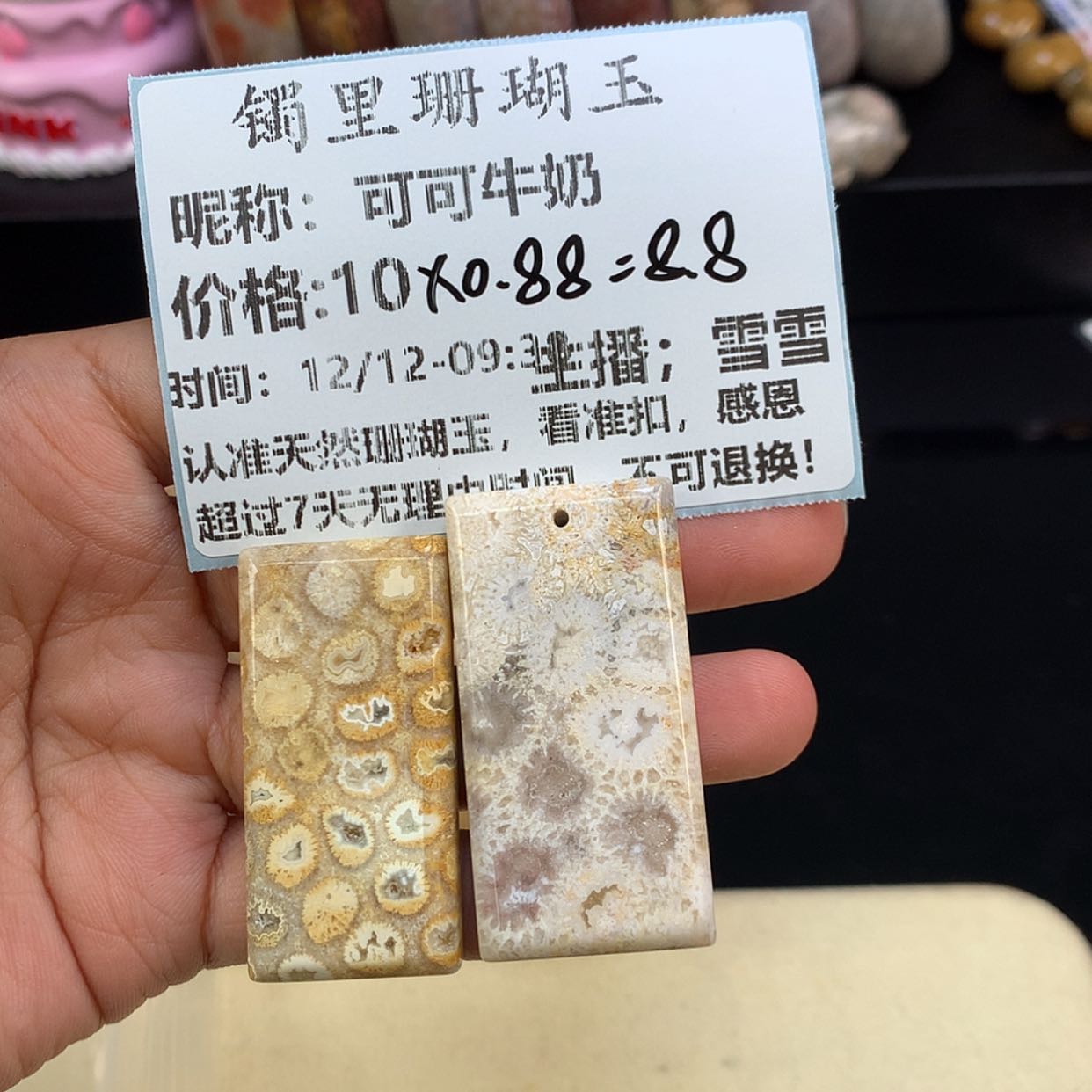 【闪购商品】颈饰未镶嵌硅化珊瑚（珊瑚玉）可**奶
