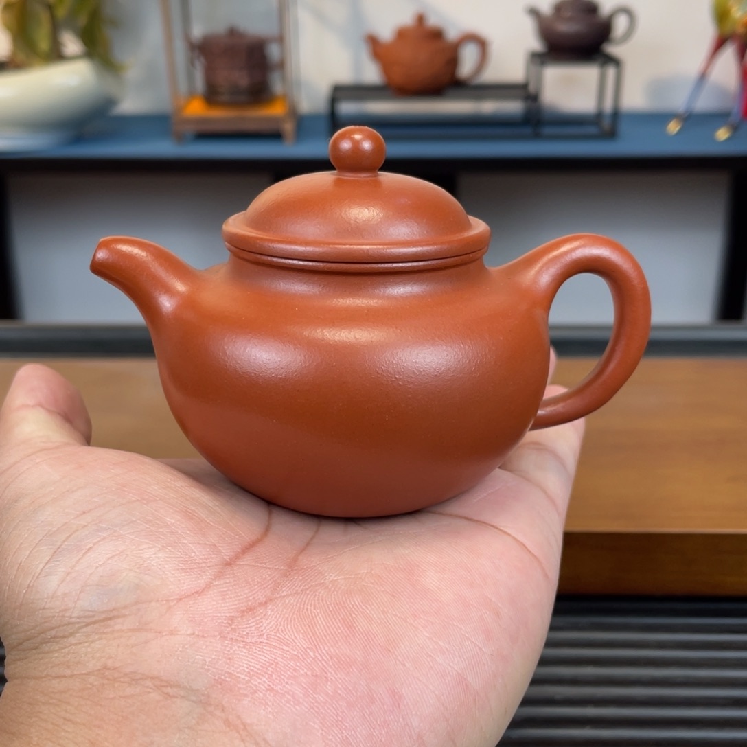 紫砂茶壶小红泥莲子180cc