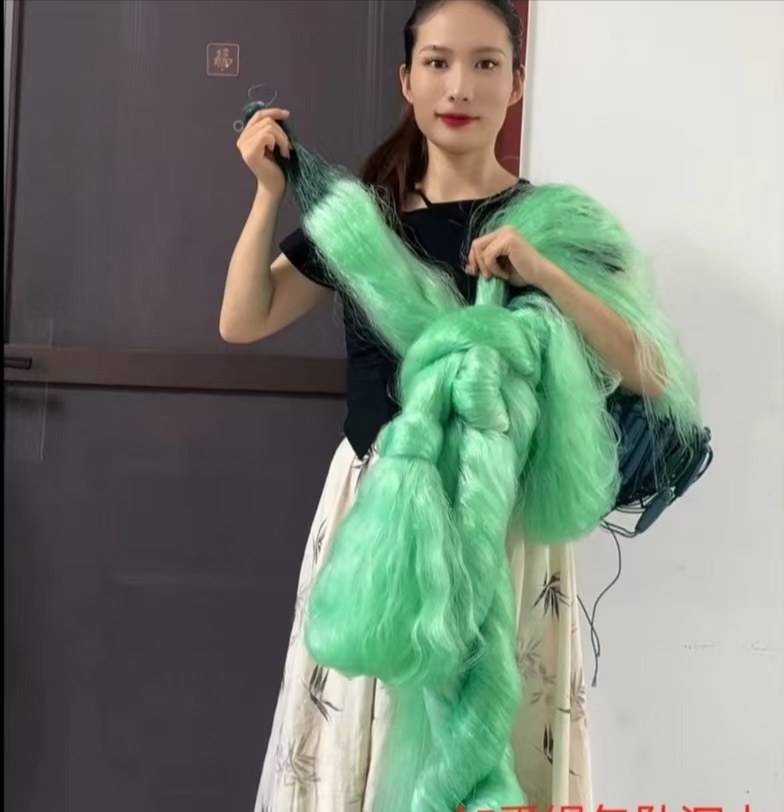 新款绿丝渔网包坠塑料浮漂粘网挂网丝网水库网深水网捕鱼网粘鱼网