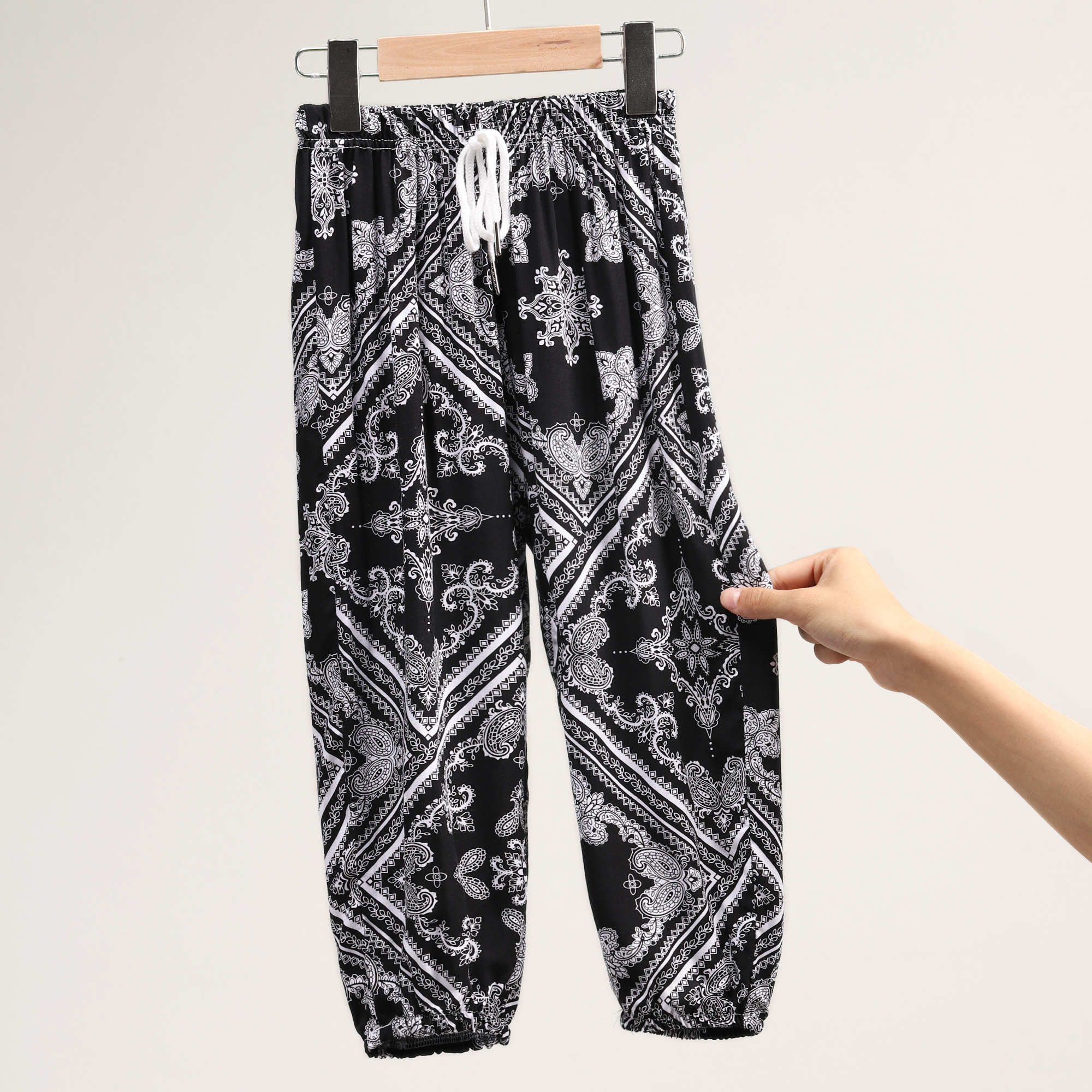 531393儿童防蚊裤冰丝女童夏季薄款男童裤子大童灯笼运动大链接