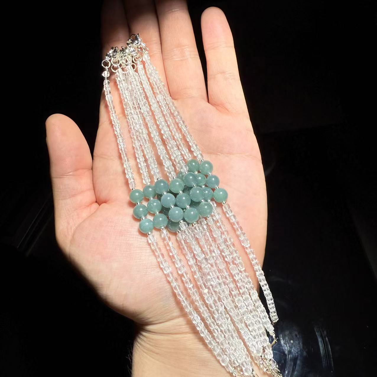 【皇后甄选】Q300 翡翠圆珠脚链 多样性发其一