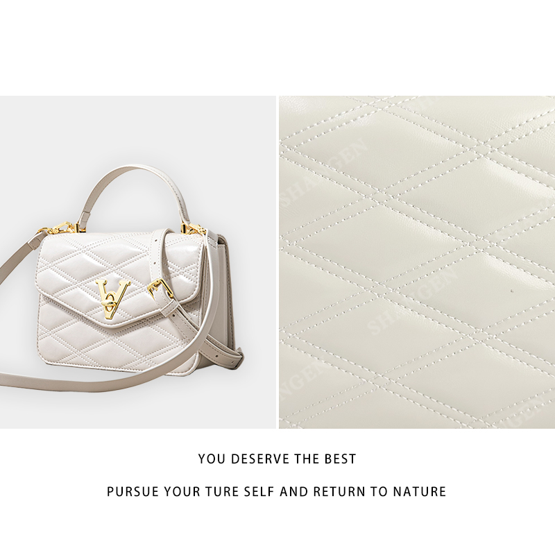 【尚恩CC】SK-83097-奶昔白-轻奢时尚女士新款手提单肩斜挎包