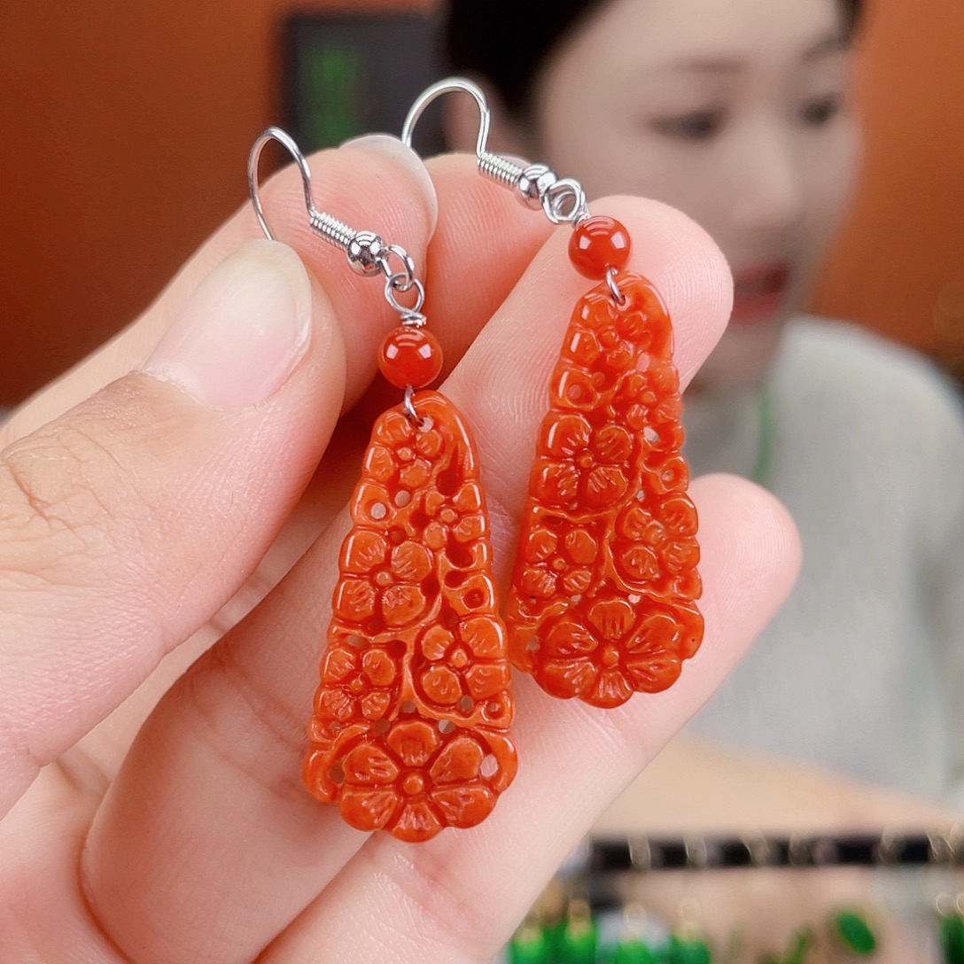 翡翠未镶嵌耳饰饰品