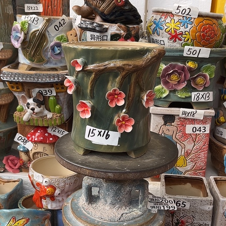 粗陶材质多肉花盆