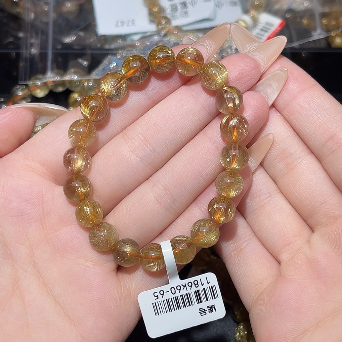 未镶嵌手串发晶j***、卡9金发晶