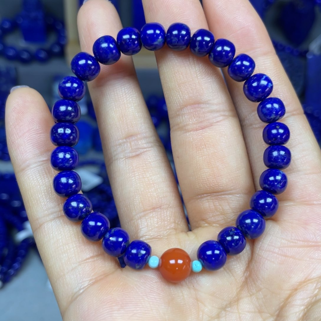 青金石7×6mm老型手串未镶嵌