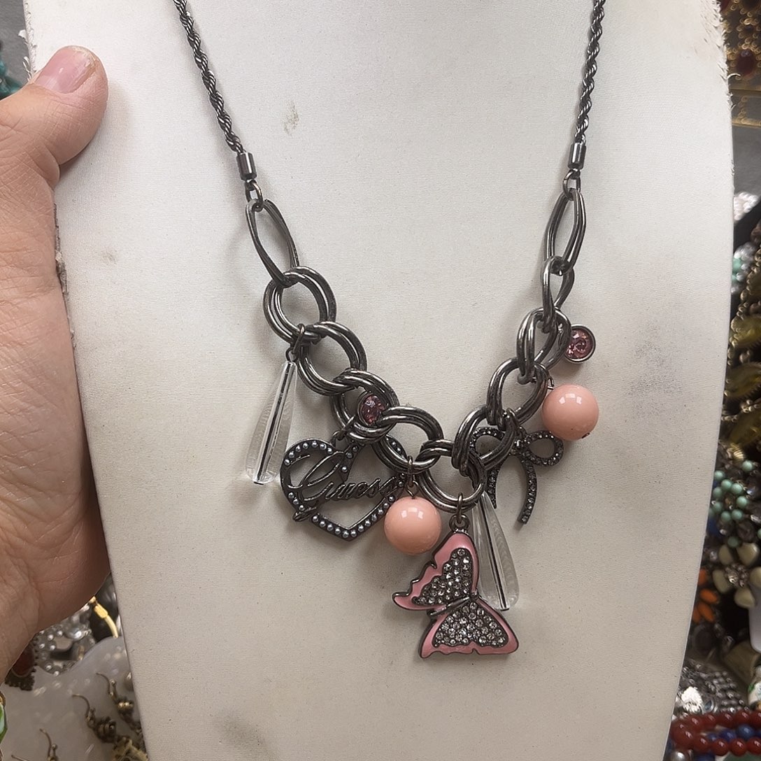 锌合金锌合金黑色长款毛衣链