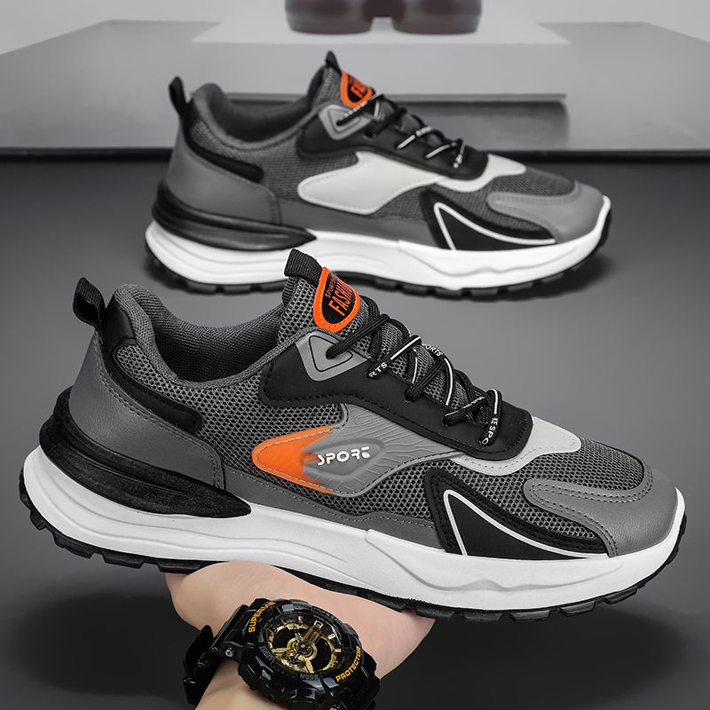 运动鞋男鞋夏新款透气网面鞋男士休闲鞋防滑软底跑步老爹鞋336