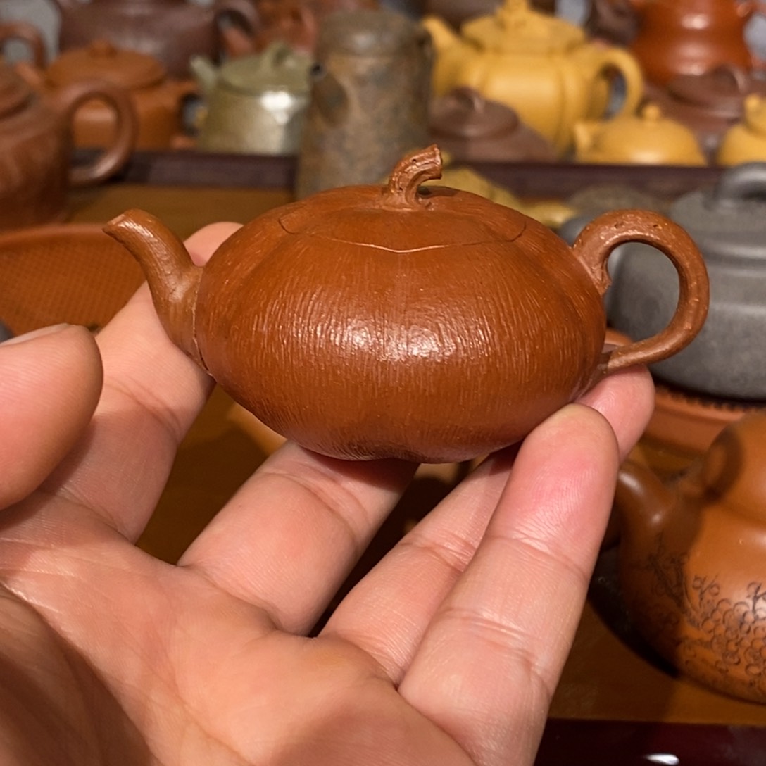 紫砂茶壶微型小精品南瓜壶65cc