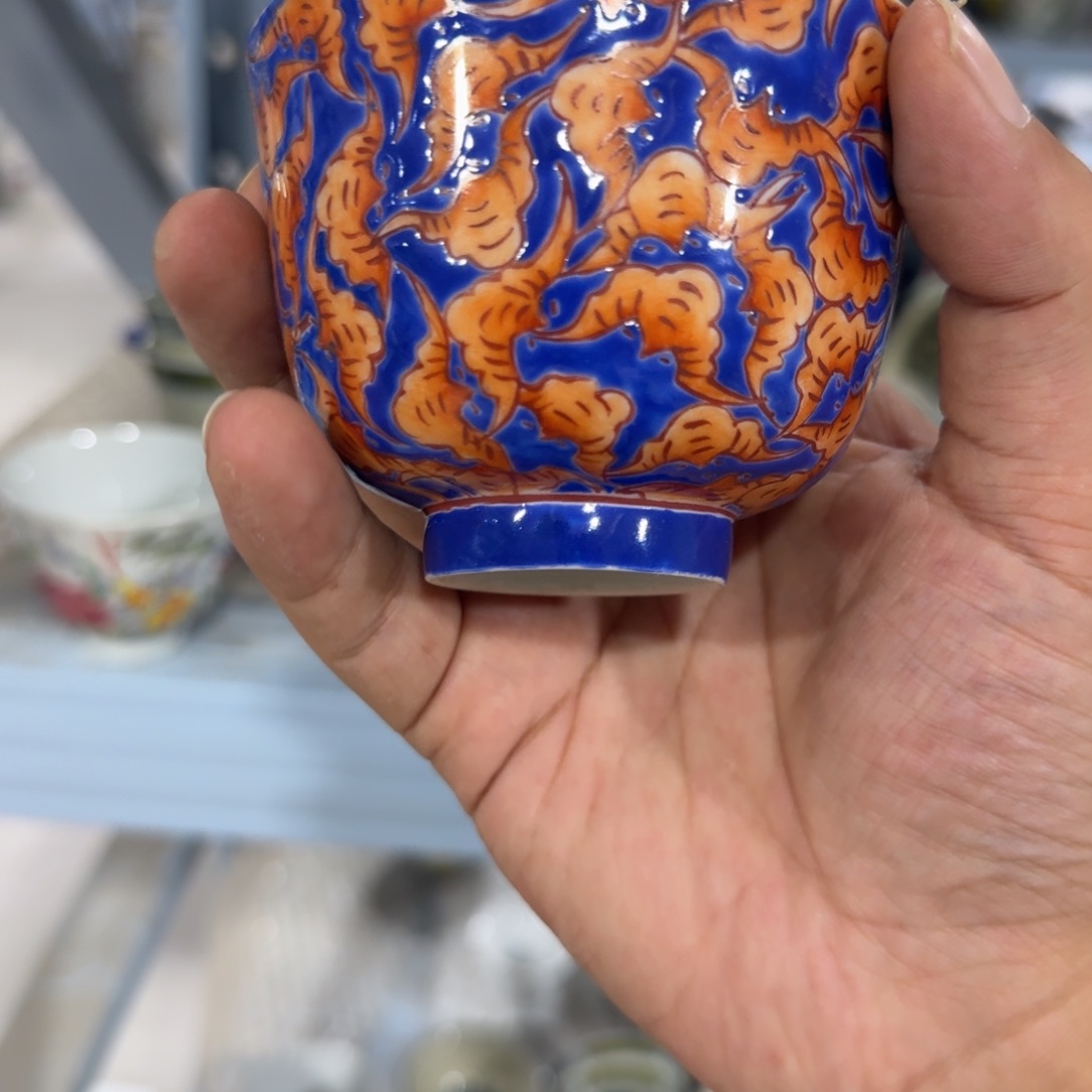 瓷片摆件手绘瓷器全部处理