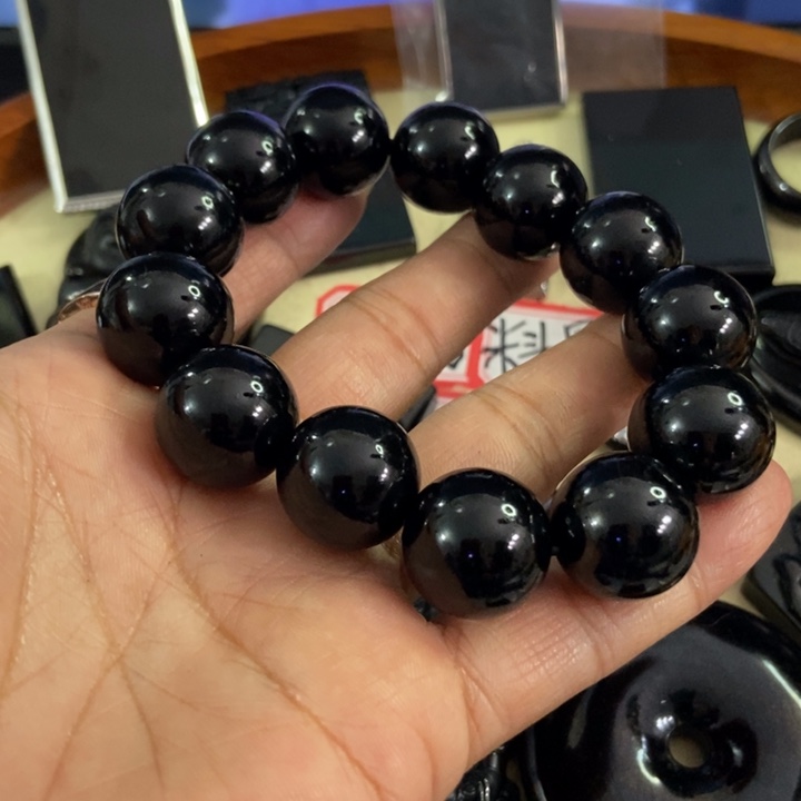 翡翠手链未镶嵌墨翠18