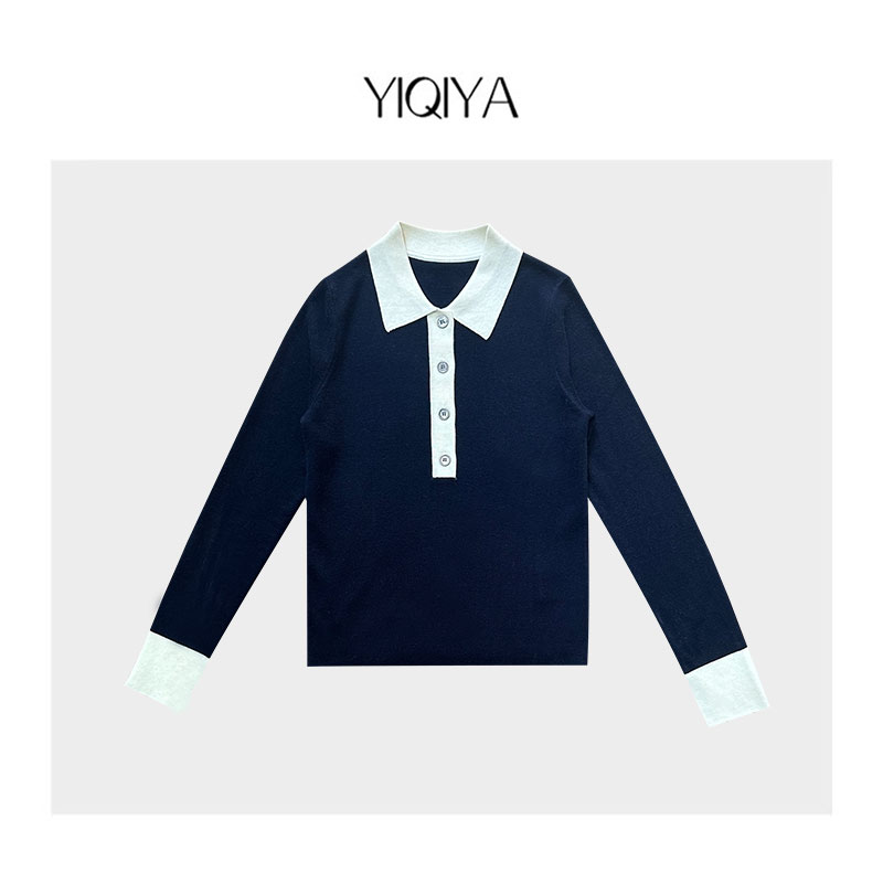 【婷婷】气质休闲百搭宽松设计师打底羊毛上衣D2150