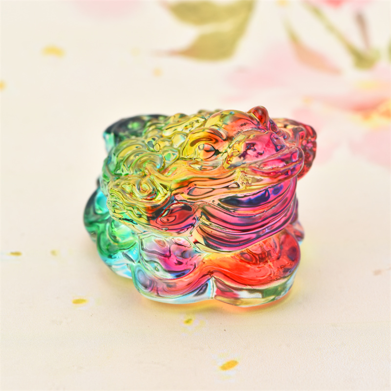 五彩招财进宝琉璃蟾蜍摆件