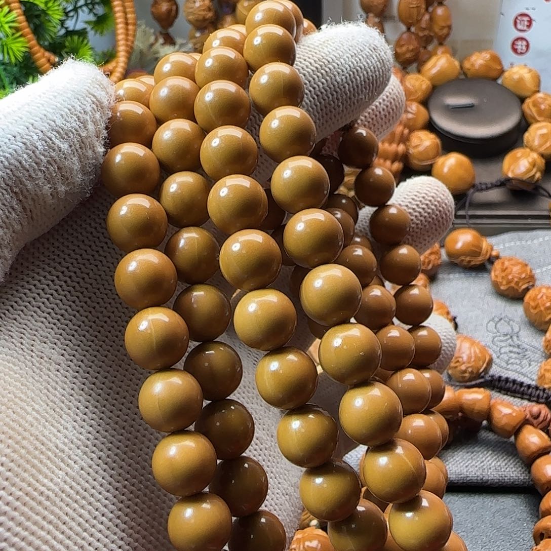 橄榄核手串/手链猴头光珠