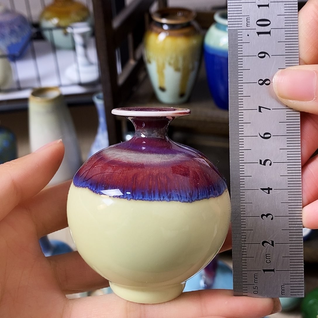 摆件景德镇高温陶瓷小花瓶