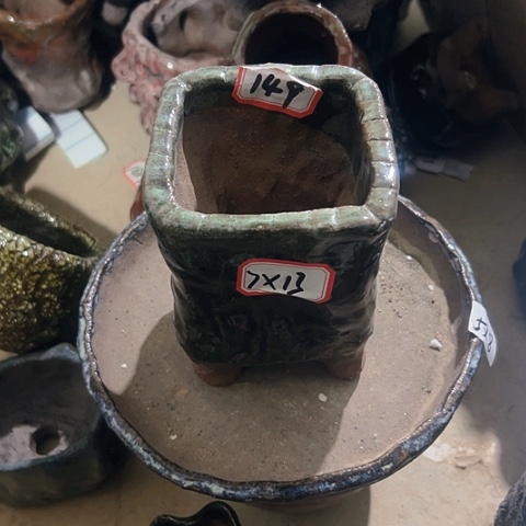 红陶粗陶花盆手工