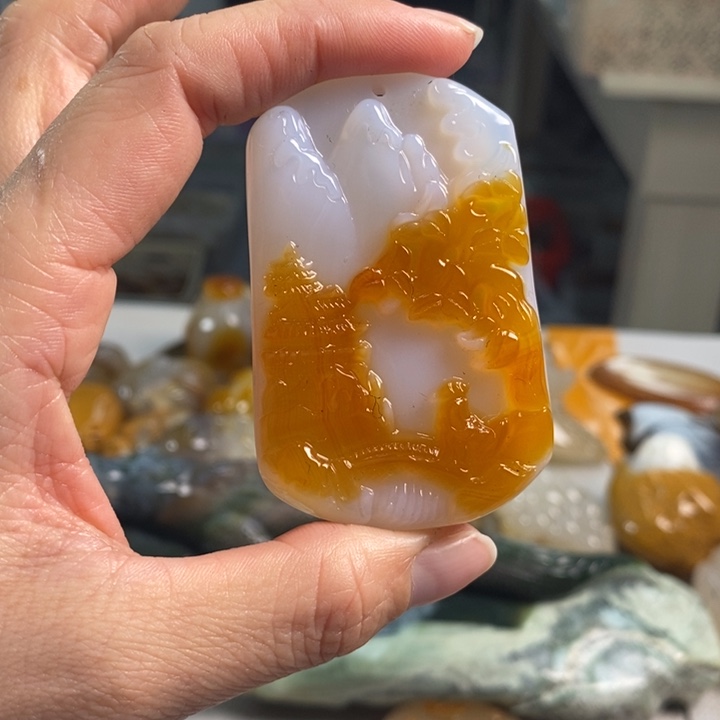 玛瑙/玉髓吊坠(不含链)未镶嵌