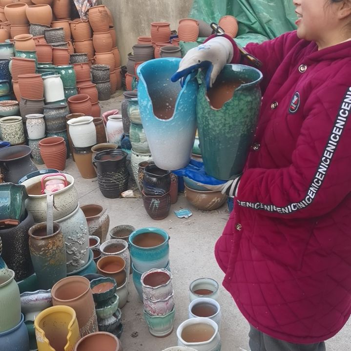 红陶口14高26瑕疵