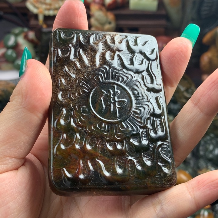 岫岩河磨玉（透闪石质玉）手把未镶嵌