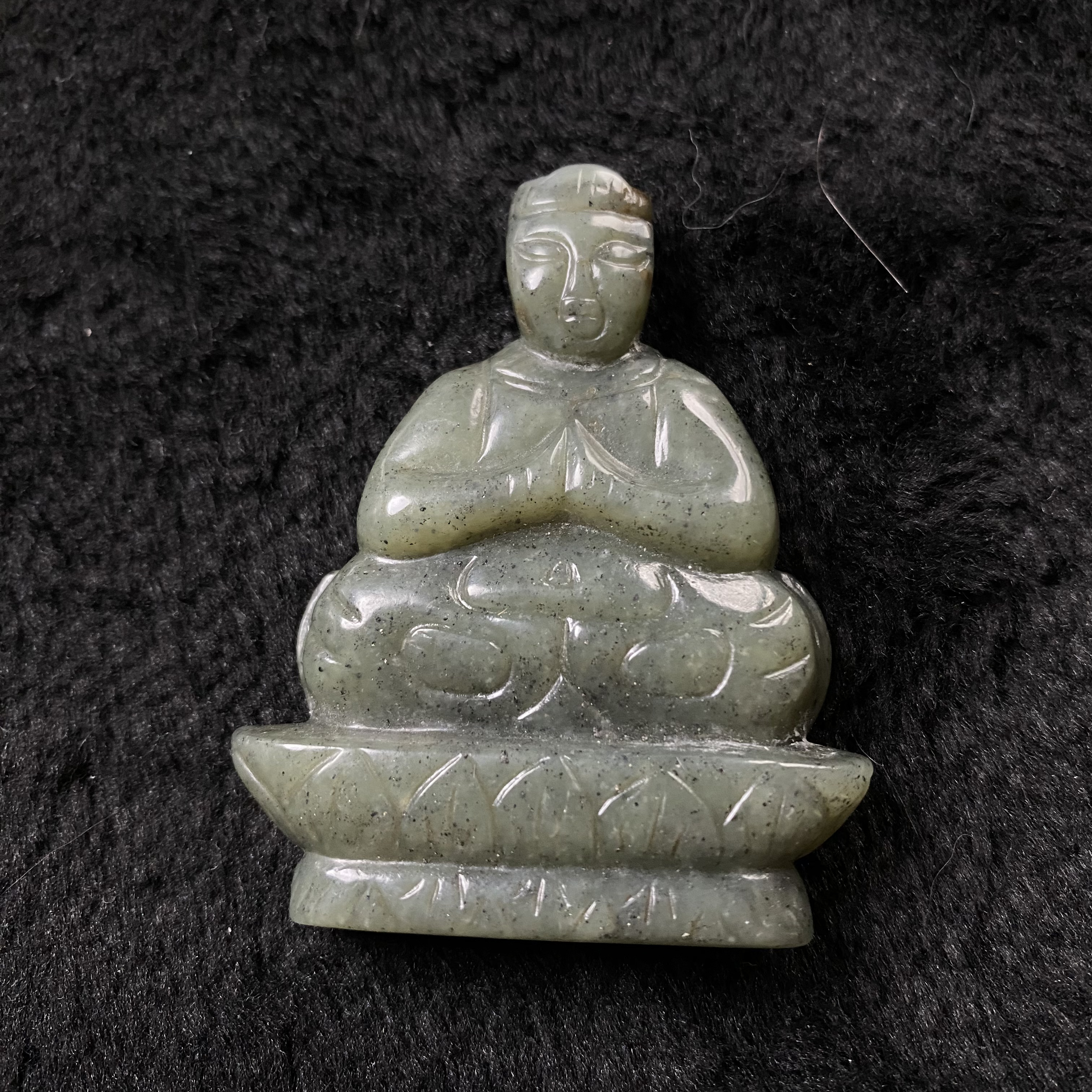 14A5明 青玉弥勒佛