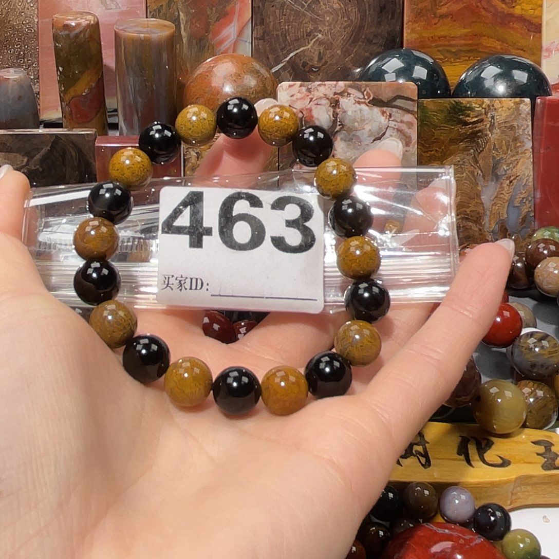 硅化玉未镶嵌天然北票硅化玉手串10.3