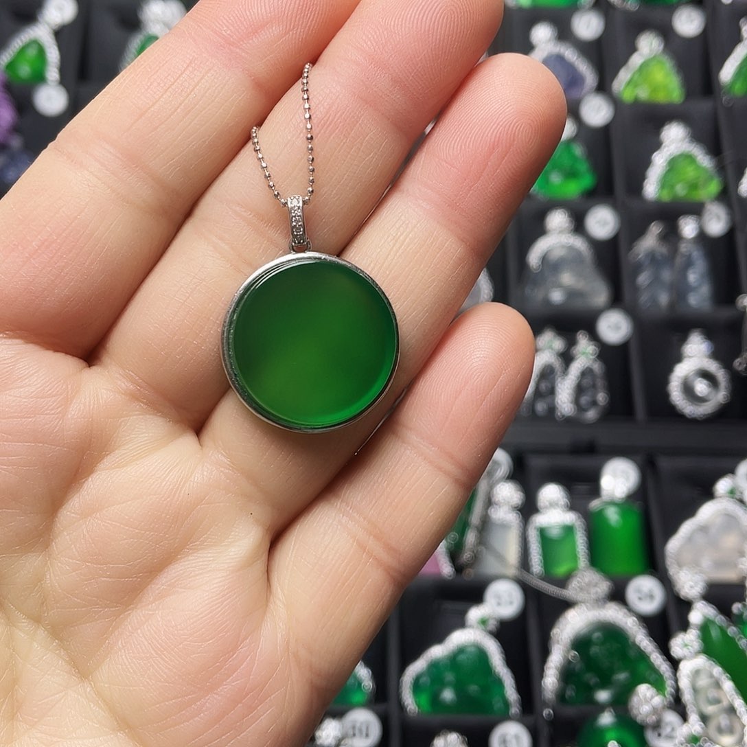 玛瑙/玉髓银S925镶嵌颈饰