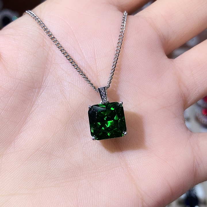 吊坠925银沙弗莱绿白10