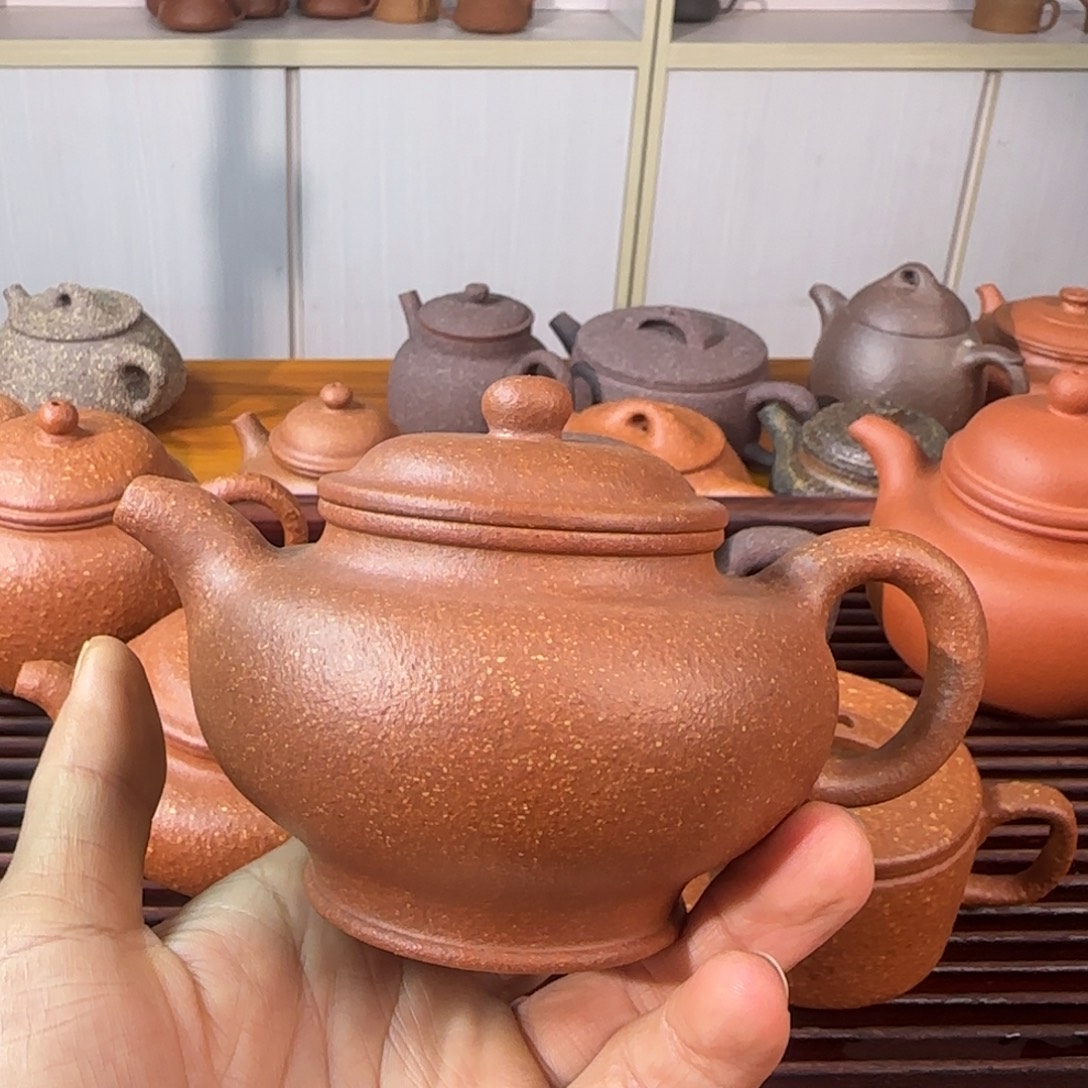 紫砂茶壶30目红降掇只220cc