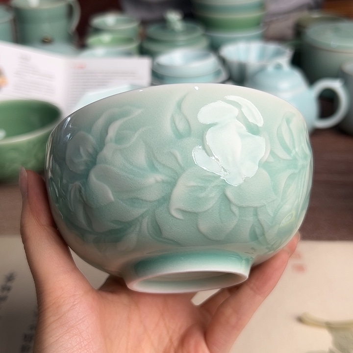 龙泉云间青瓷小米茶器