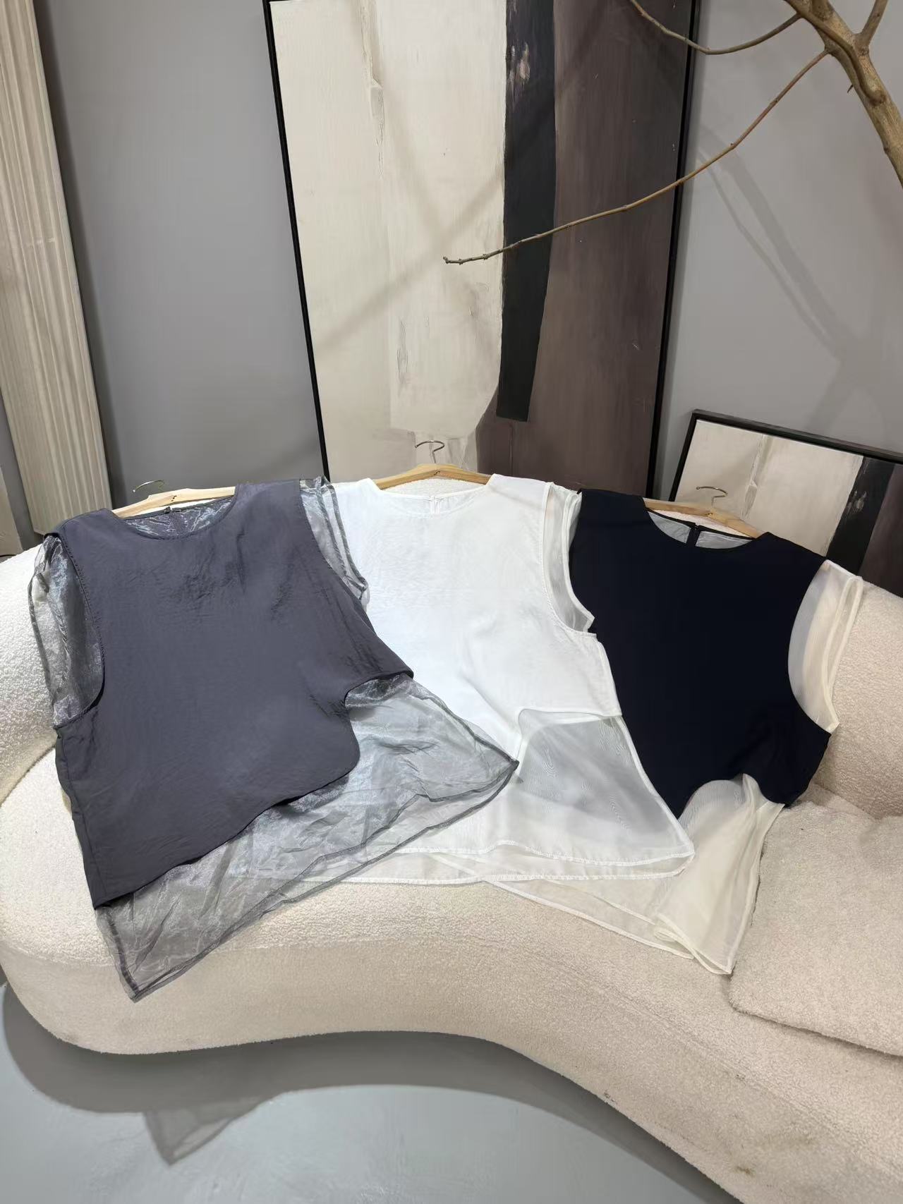 3270【PINGJIE】2025高货小衫）新款舒适宽松设计感小众时尚百搭