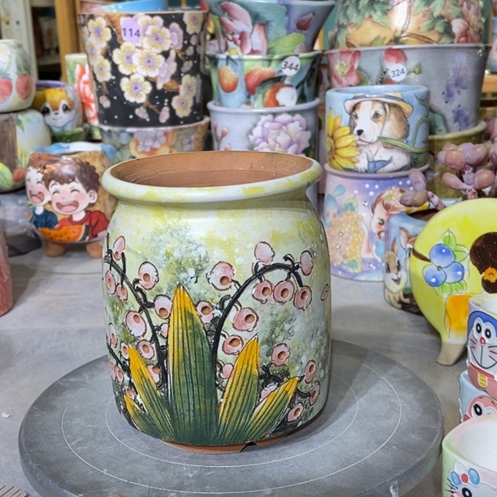 红陶景德镇艺术手绘作品