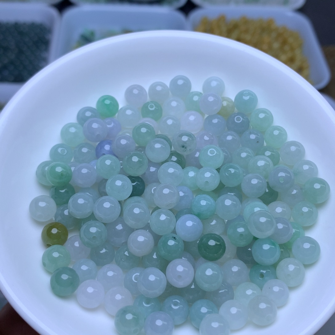 散珠翡翠卡6.8冰珠子20个