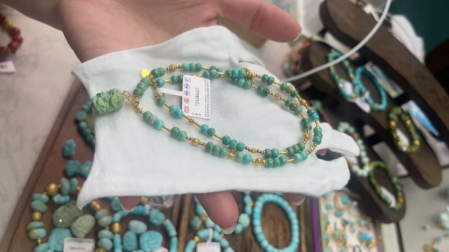 雅致家手工百搭（多样性发其一）绿松石项链