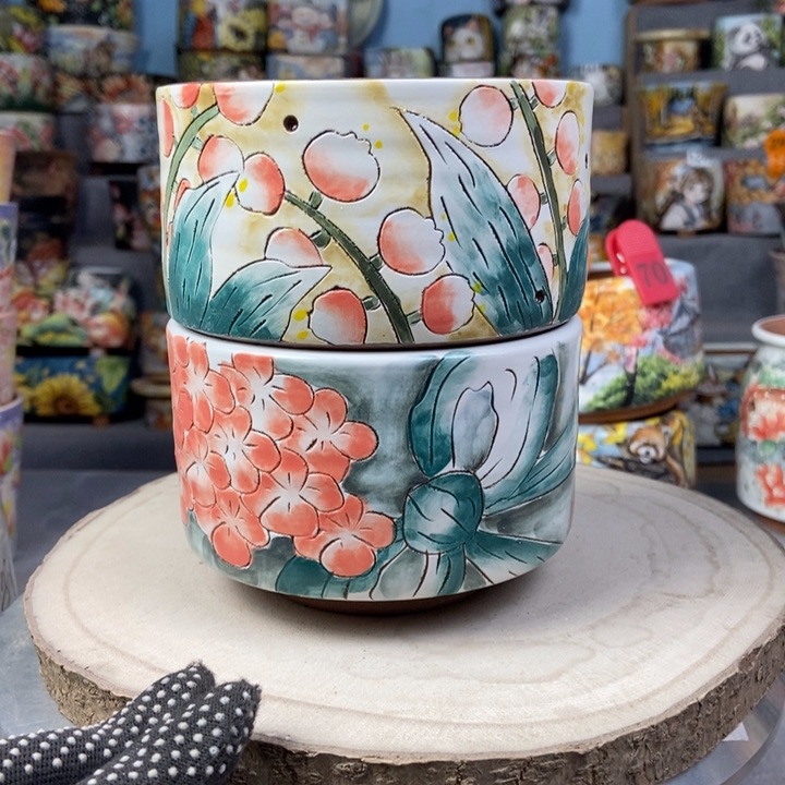 红陶景德镇艺术手绘作品