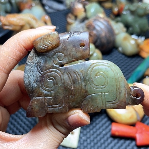 白玉菩提吊坠摆件