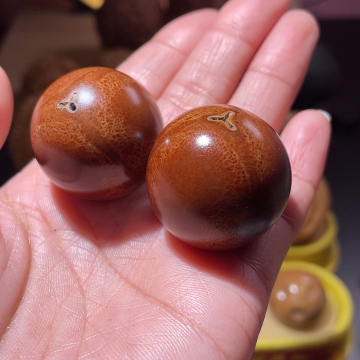 桃核把件橄榄核光珠手球