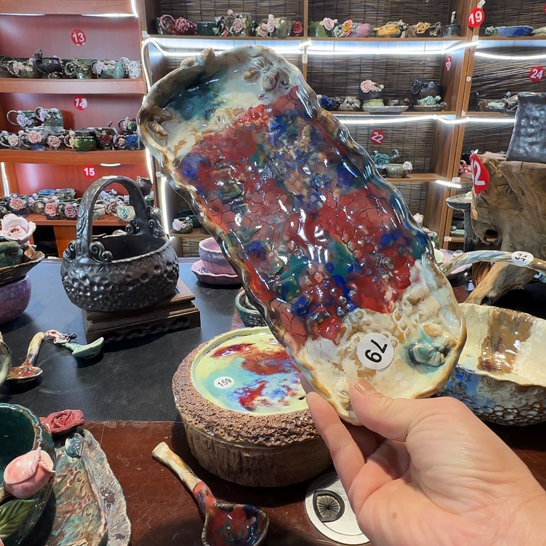 清***影纯手工咖啡杯盘碗