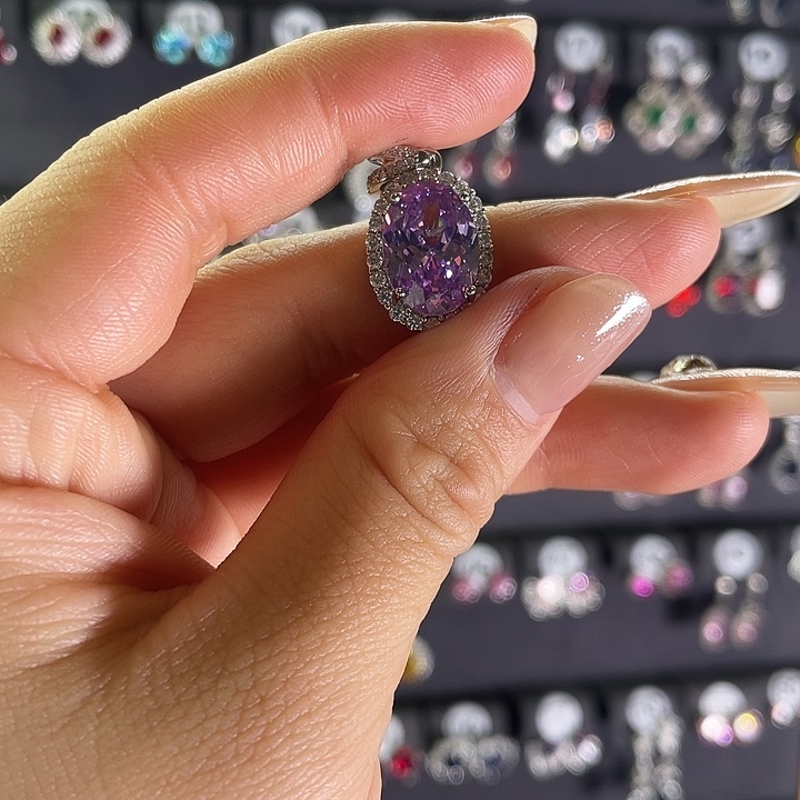 颈饰碧玺银S925镶嵌