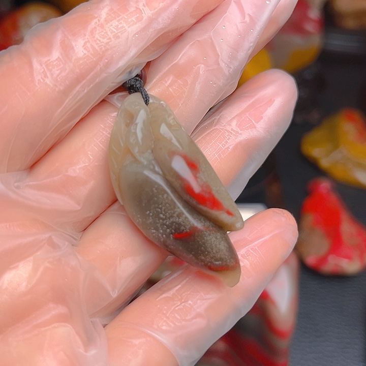 昌化石昌化鸡血石精品挂件