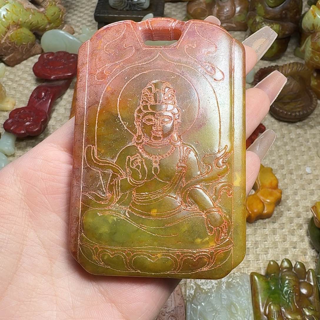 白玉菩提吊坠挂件