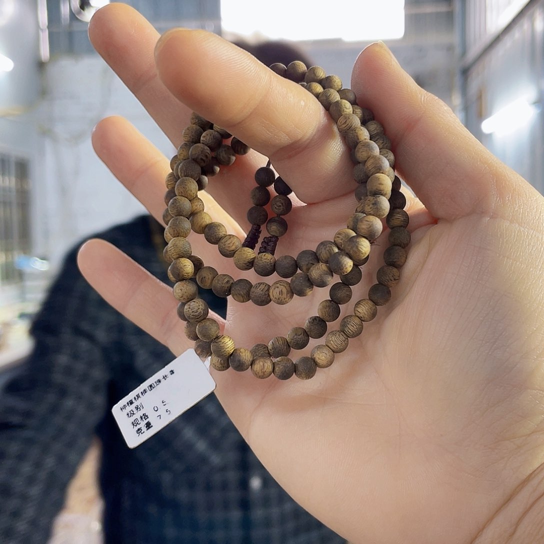 沉香手串棋楠乌身圆珠长串0.5/6克多样性发一