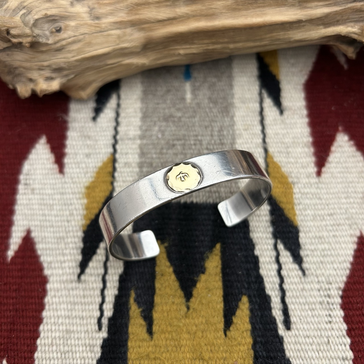 925银手镯 Goros中古平打手镯M号银饰