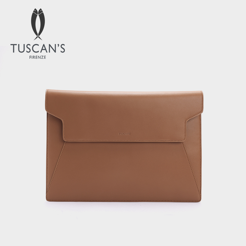 TUSCAN'S简约纯色耐磨耐刮通勤文件袋电脑包手提包双鱼女包