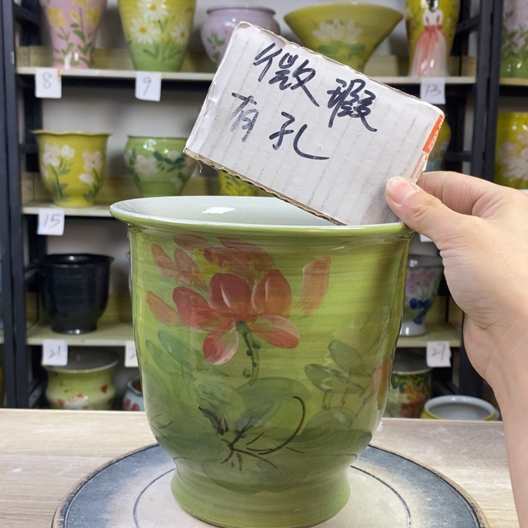 景德镇手工手绘陶瓷花盆