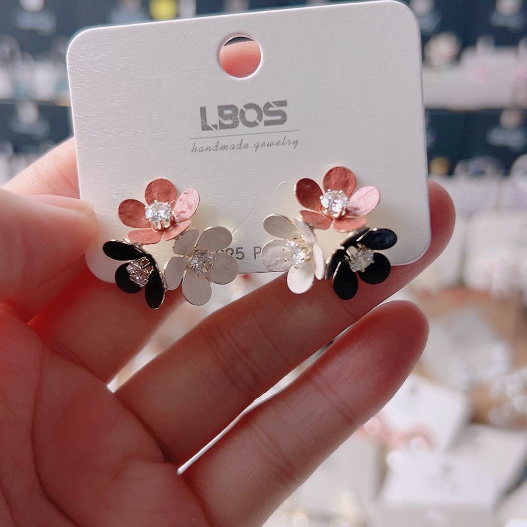 琉璃纯铜合金耳环的