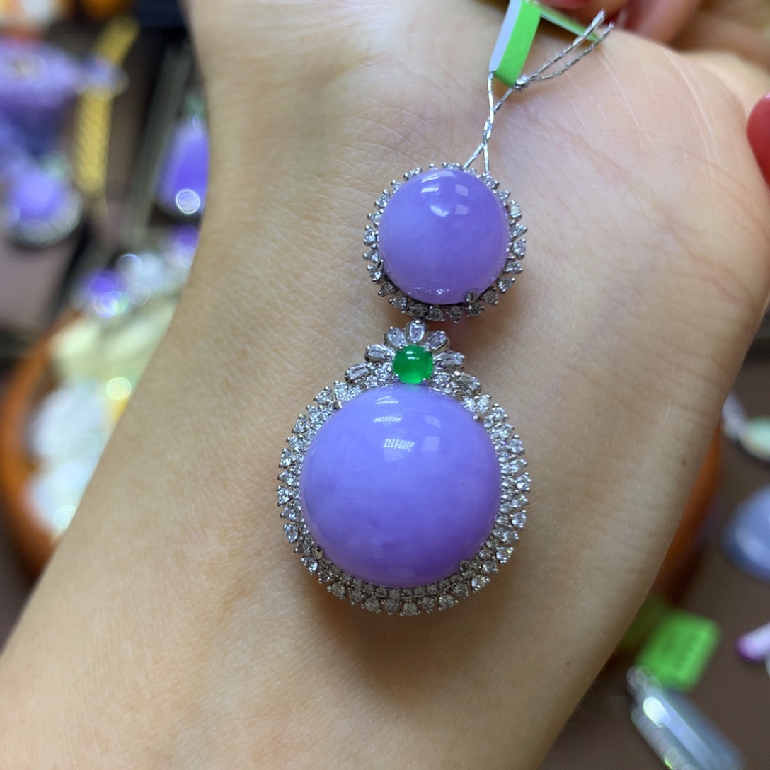 【闪购商品】翡翠颈饰18K金镶嵌翡翠