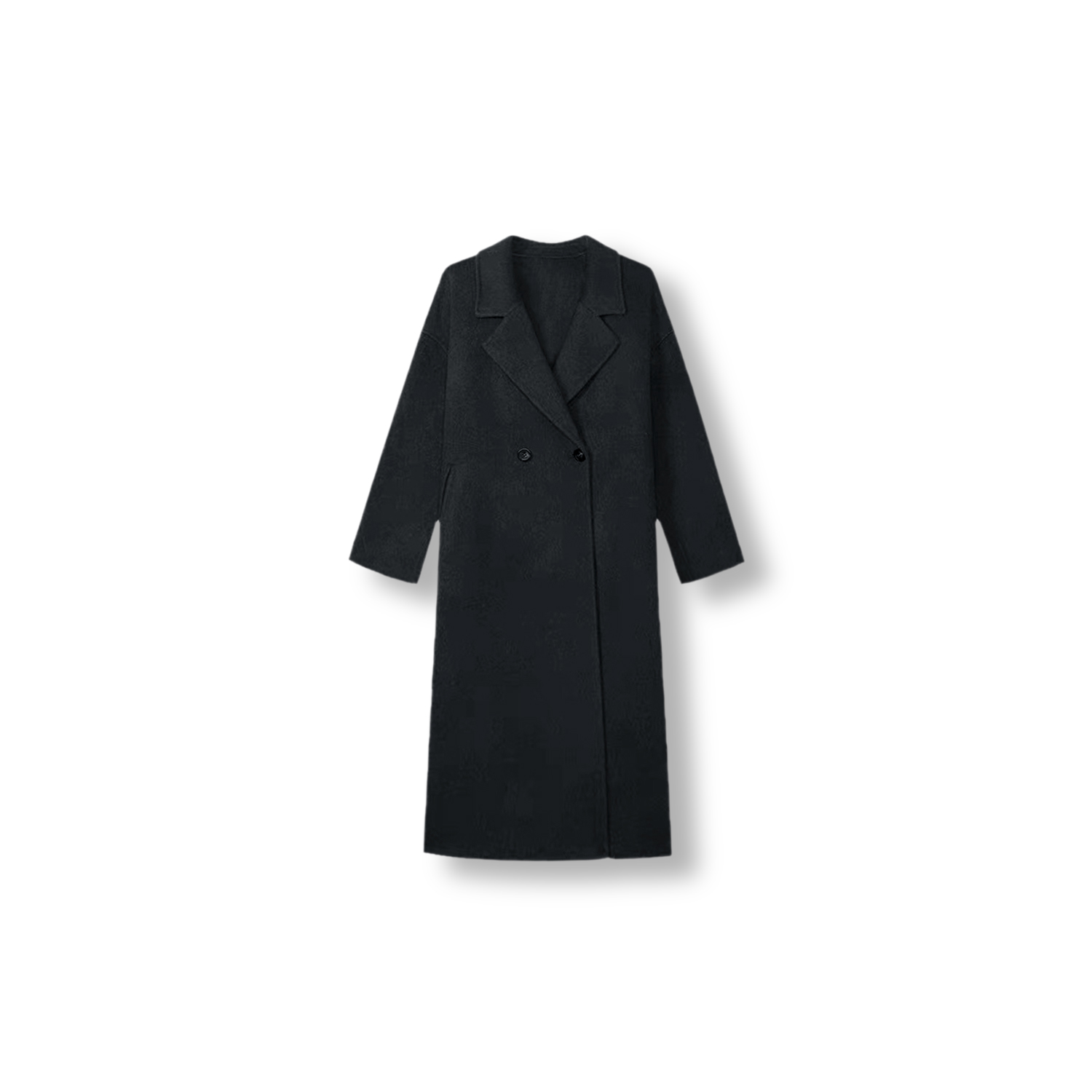 （深灰色）气质毛呢外套中长款大衣高级感（25DY122-871）