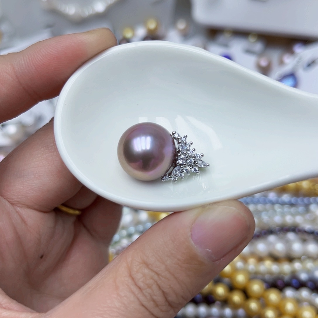 淡水珍珠颈饰银S925镶嵌